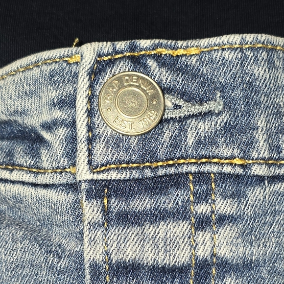 GAP:Maternity True Waistband ADORABLE Distressed Skinny Jeans, Lt Indigo, NWOT - Picture 13 of 14